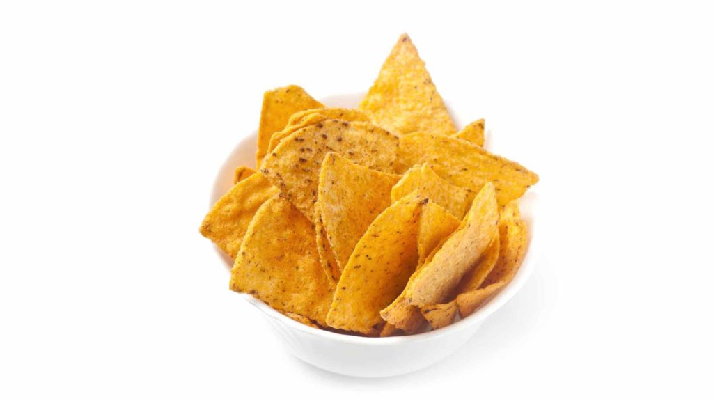 Photo of a bowl with tortilla chips.